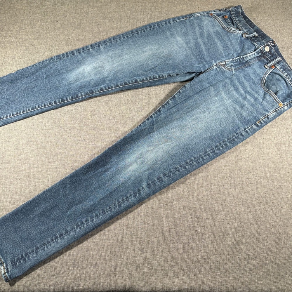 Gap Athletic Fit Jeans Mens 30x32 Blue Medium Wash Denim Tapered Leg Pants